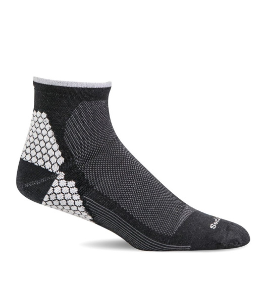 Women's Sockwell Socks: Plantar Sport Quarter Black